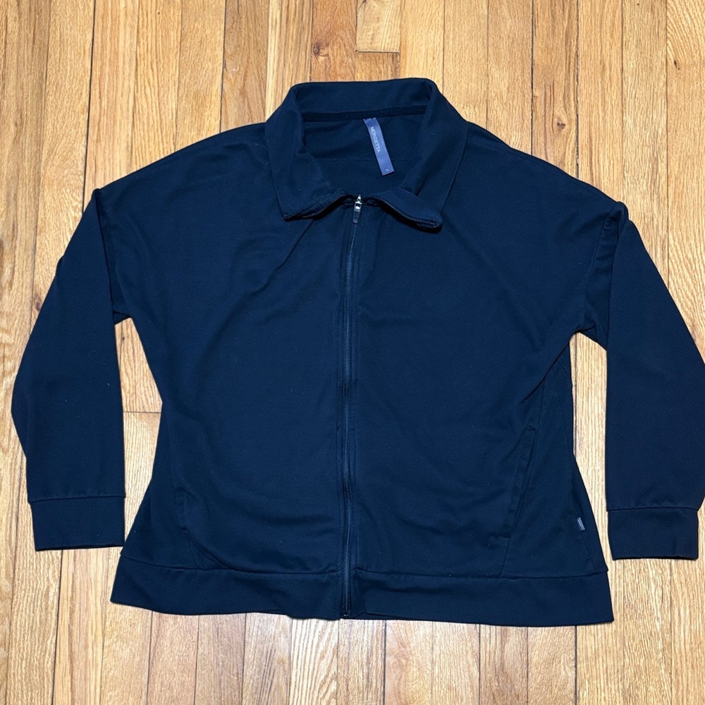 Mondetta Lightweight Black Jacket Size XL Stretch Zip Front